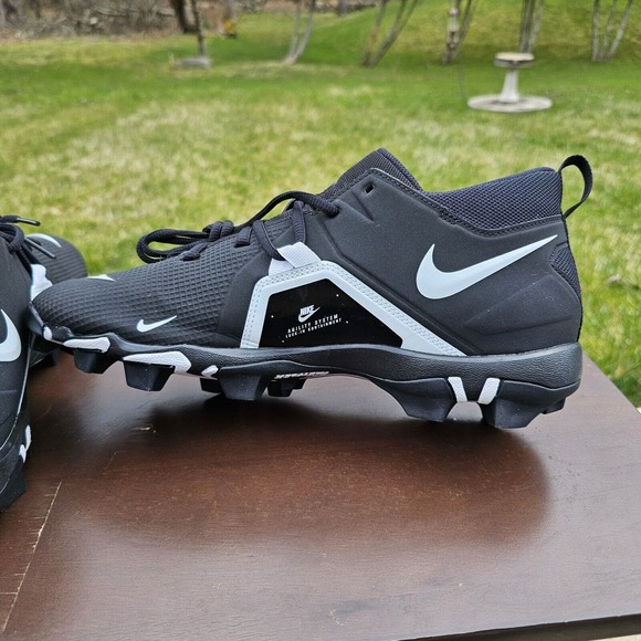 Mens Nike Alpha Menace 3 Shark Football Cleat Black CV0582-001 Fastflex Sz 12 - Picture 6 of 10
